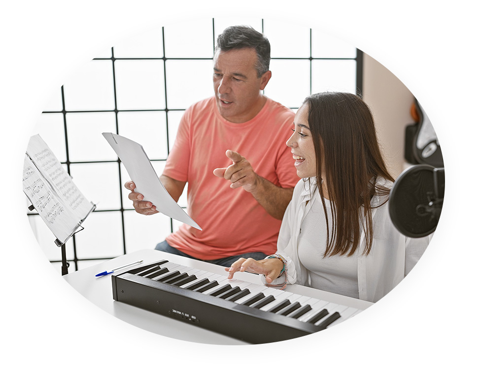 Man And Woman Writing Custom Jingle